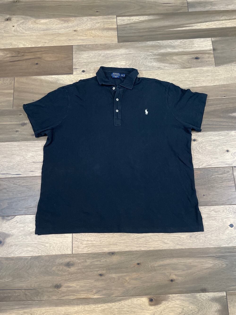 Polo Ralph Lauren Featherweight Mesh Cotton Polo Shirt Size XXL Black